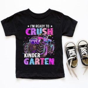 Ready To Crush Kindergarten Monster Truck Back To School Girls T Shirt 3 4