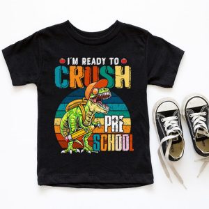 Ready To Crush Pre K Dinosaur Back to School Kid Boys T Shirt 5