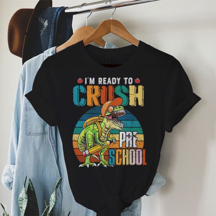 Ready To Crush Pre-K Dinosaur Back to School Kid Boys T-Shirt