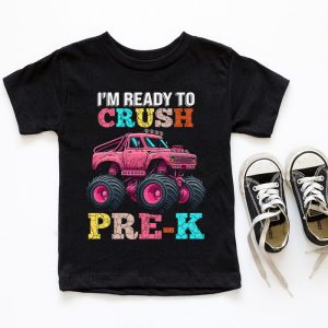 Ready To Crush Pre K Monster Truck Back To School Girls T Shirt 1 4