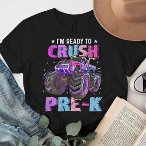 Ready To Crush Pre K Monster Truck Back To School Girls T Shirt 3 2