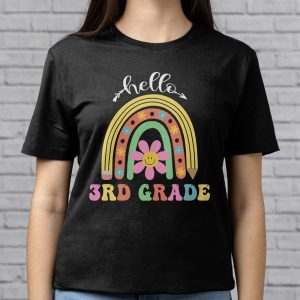 Retro First Day of School Hello 3rd Grade Teacher Rainbow T Shirt 5 2