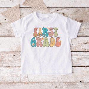 Retro Floral 1st Grade Vibes Back To School Teachers Kids T Shirt 4