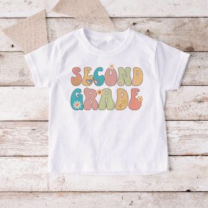 Retro Floral 2nd Grade Vibes Back To School Teachers Kids T Shirt 4