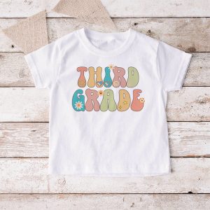 Retro Floral 3rd Grade Vibes Back To School Teachers Kids T Shirt 4