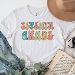 Retro Floral 7th Grade Vibes Back To School Teachers Kids T Shirt 3