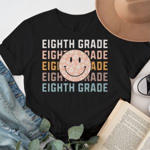 Retro Floral Eighth Grade Teachers Back To School Student T Shirt 3