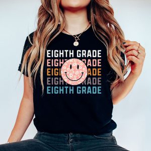 Retro Floral Eighth Grade Teachers Back To School Student T Shirt 5