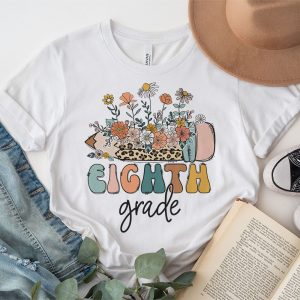 Retro Floral Eighth Grade Vibes Back To School Teachers Kids T Shirt 3 2