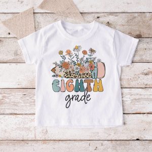 Retro Floral Eighth Grade Vibes Back To School Teachers Kids T Shirt 4 2