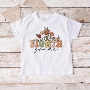 Retro Floral Eighth Grade Vibes Back To School Teachers Kids T Shirt 4