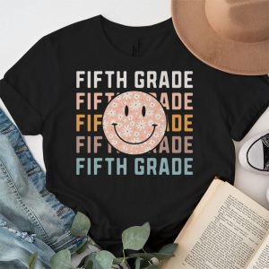 Retro Floral Fifth Grade Teachers Back To School Student T Shirt 3