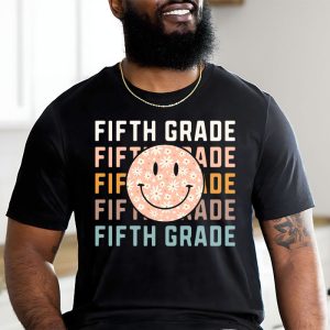 Retro Floral Fifth Grade Teachers Back To School Student T-Shirt