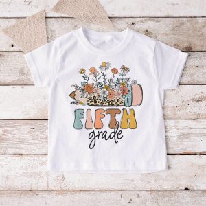 Retro Floral Fifth Grade Vibes Back To School Teachers Kids T Shirt 4 2