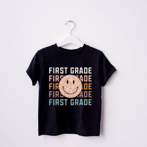 Retro Floral First Grade Teachers Back To School Student T Shirt 5