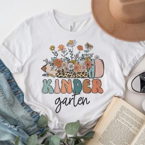 Retro Floral Kindergarten Vibes Back To School Teachers Kids T Shirt 3 3