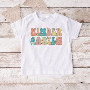 Retro Floral Kindergarten Vibes Back To School Teachers Kids T Shirt 4