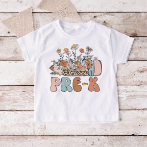 Retro Floral Pre K Vibes Back To School Teachers Kids T Shirt 4 1