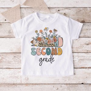 Retro Floral Second Grade Vibes Back To School Teachers Kids T Shirt 4 2