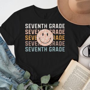 Retro Floral Seventh Grade Teachers Back To School Student T Shirt 3