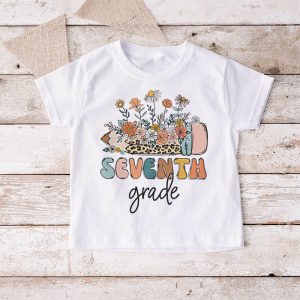 Retro Floral Seventh Grade Vibes Back To School Teachers Kids T Shirt 4 2