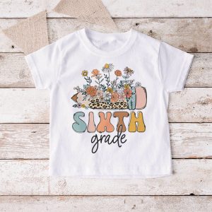 Retro Floral Sixth Grade Vibes Back To School Teachers Kids T Shirt 4 2