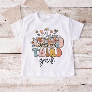 Retro Floral THIRD Grade Vibes Back To School Teachers Kids T Shirt 4 2