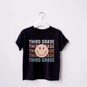 Retro Floral Third Grade Teachers Back To School Student T Shirt 5