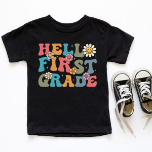 Retro Hello First Grade Crew Teacher Back To School Student T Shirt 6 1