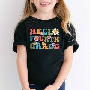 Retro Hello Fourth Grade Crew Teacher Back To School Student T Shirt 2 2