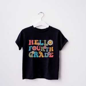 Retro Hello Fourth Grade Crew Teacher Back To School Student T Shirt 5 2