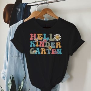 Retro Hello Kindergarten Crew Teacher Back To School Student T-Shirt