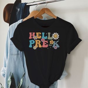 First Day Of School Retro Hello Pre-K Back To School Cute Gift T-Shirt 3