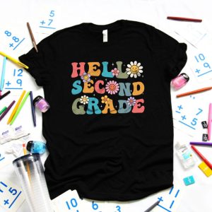 Retro Hello Second Grade Crew Teacher Back To School Student T Shirt 4 2