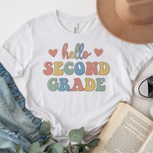 Retro Hello Second Grade Crew Teacher Back To School Student T Shirt 4 3