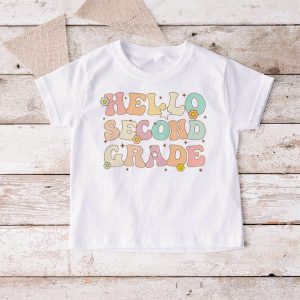 Retro Hello Second Grade Crew Teacher Back To School Student T Shirt 5 1