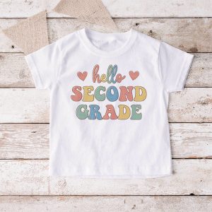 Retro Hello Second Grade Crew Teacher Back To School Student T Shirt 5 3