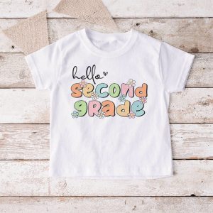 Retro Hello Second Grade Crew Teacher Back To School Student T Shirt 5 4