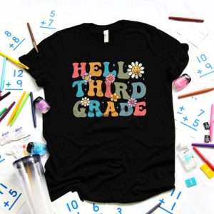 Retro Hello Third Grade Crew Teacher Back To School Student T Shirt 4 2