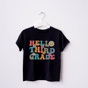 Retro Hello Third Grade Crew Teacher Back To School Student T Shirt 5 2