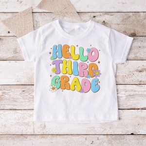 Retro Hello Third Grade Crew Teacher Back To School Student T Shirt 5