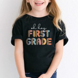 Retro Oh Hey 1st Grade Back To School Leopard Teachers T Shirt 2 1