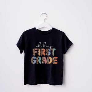 Retro Oh Hey 1st Grade Back To School Leopard Teachers T Shirt 4 1