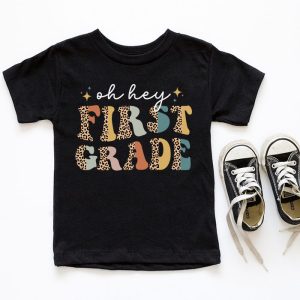 Retro Oh Hey 1st Grade Back To School Leopard Teachers T Shirt 6 1