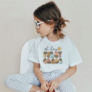 Retro Back To School Outfits Oh Hey 1st Grade Leopard Gift T-Shirt 1