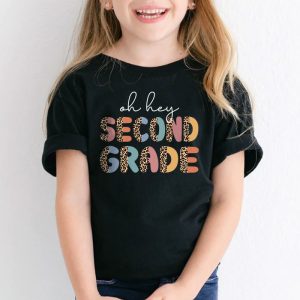 Retro Oh Hey 2nd Grade Back To School Leopard Teachers T Shirt 2 1