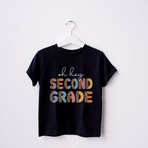 Retro Oh Hey 2nd Grade Back To School Leopard Teachers T Shirt 4 1