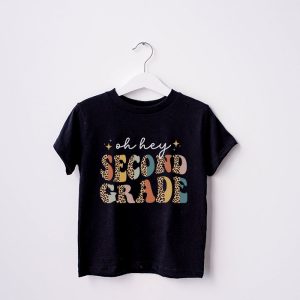 Retro Oh Hey 2nd Grade Back To School Leopard Teachers T Shirt 4 3