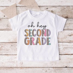 Retro Oh Hey 2nd Grade Back To School Leopard Teachers T Shirt 4