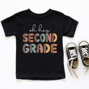 Retro Oh Hey 2nd Grade Back To School Leopard Teachers T Shirt 6